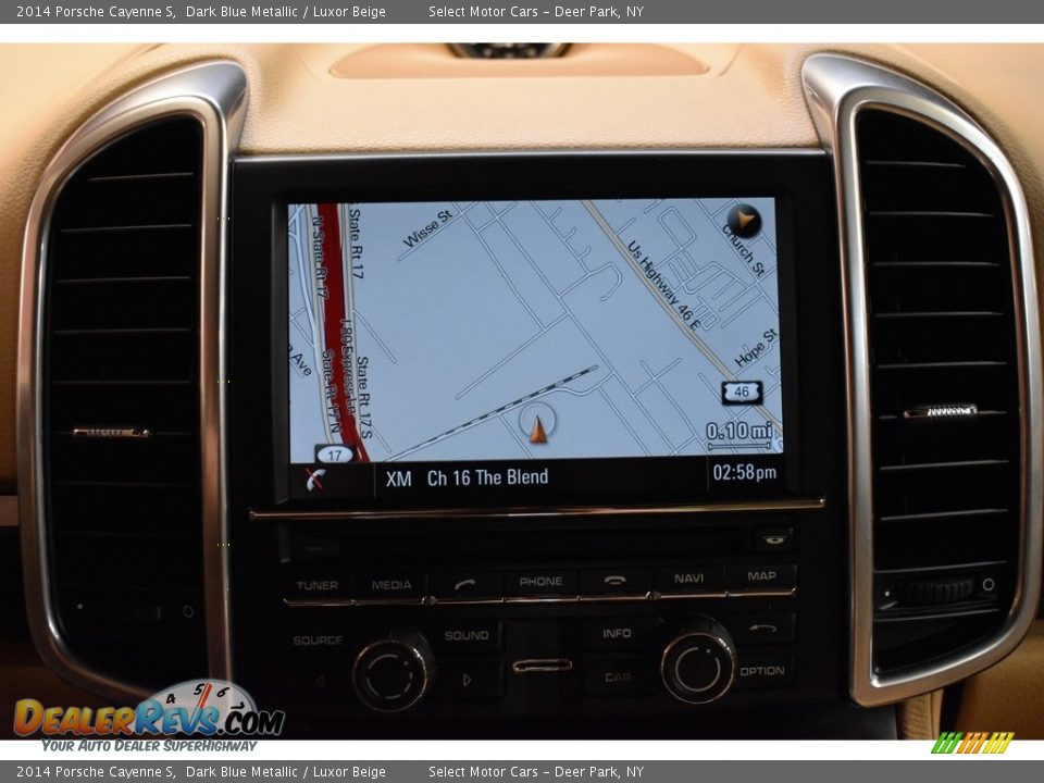 2014 Porsche Cayenne S Dark Blue Metallic / Luxor Beige Photo #8