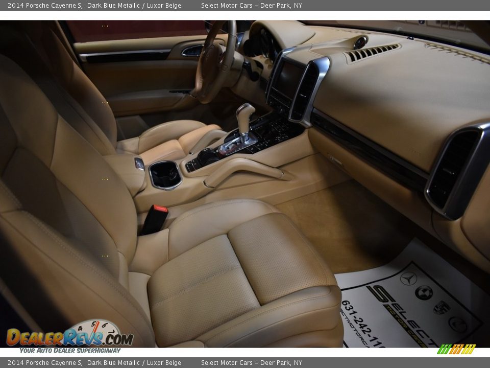 2014 Porsche Cayenne S Dark Blue Metallic / Luxor Beige Photo #10
