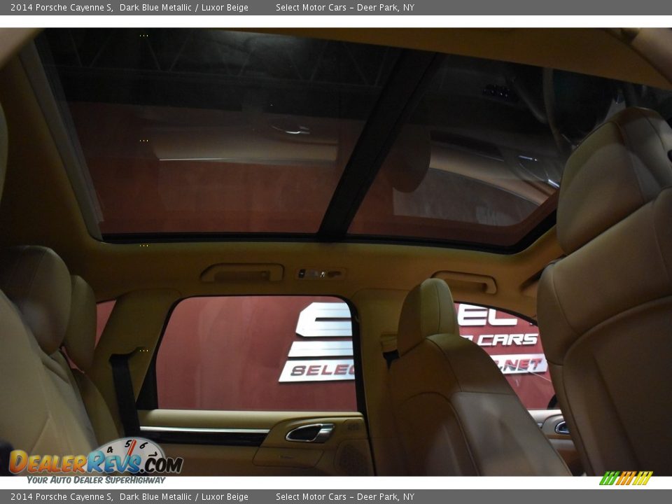 2014 Porsche Cayenne S Dark Blue Metallic / Luxor Beige Photo #13