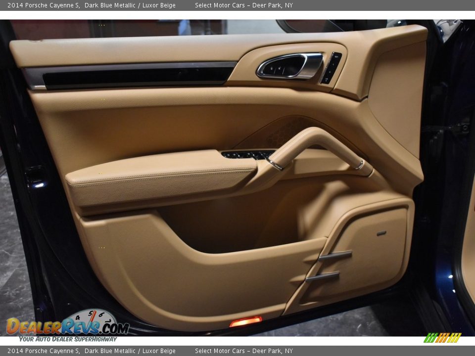 2014 Porsche Cayenne S Dark Blue Metallic / Luxor Beige Photo #14