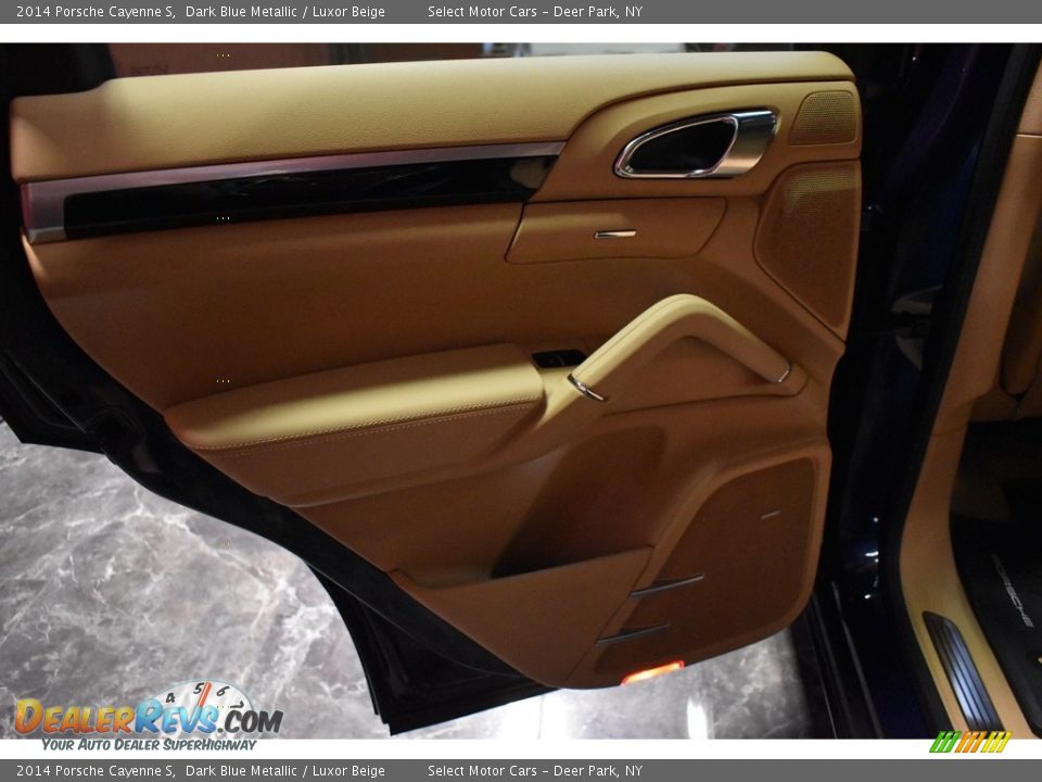 2014 Porsche Cayenne S Dark Blue Metallic / Luxor Beige Photo #15