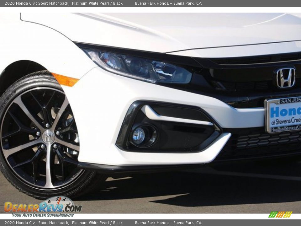 2020 Honda Civic Sport Hatchback Platinum White Pearl / Black Photo #3