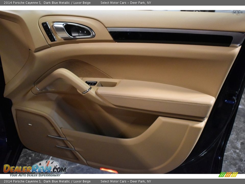 2014 Porsche Cayenne S Dark Blue Metallic / Luxor Beige Photo #16