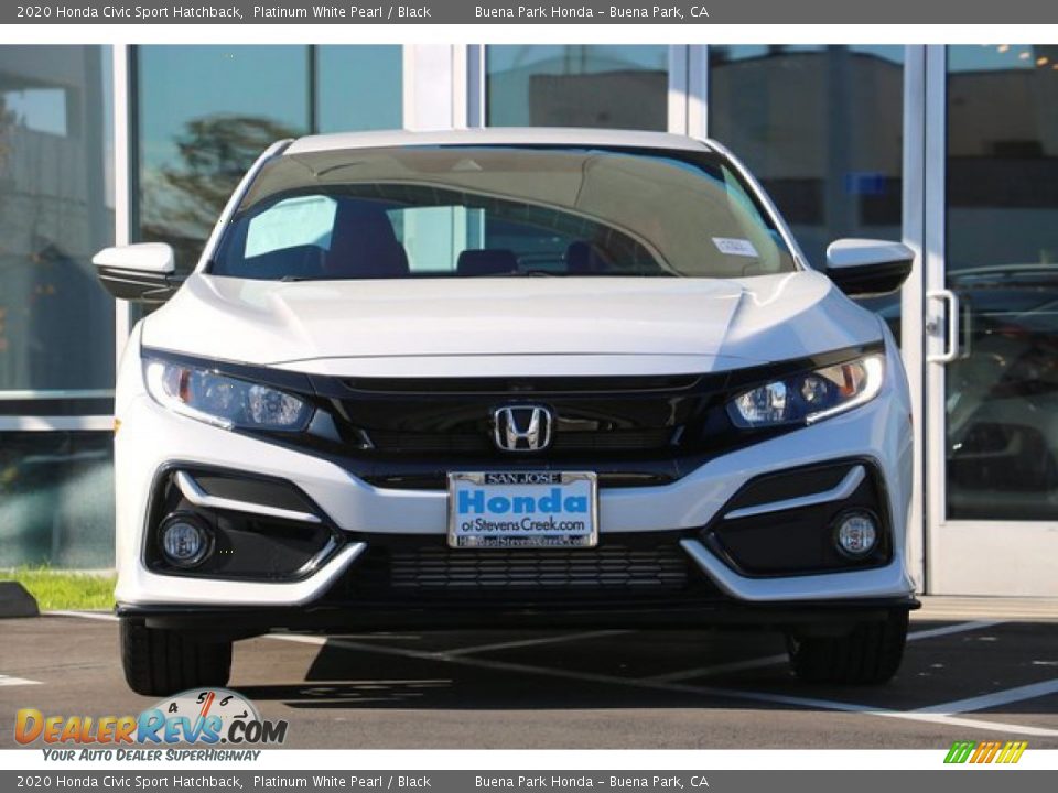 2020 Honda Civic Sport Hatchback Platinum White Pearl / Black Photo #4