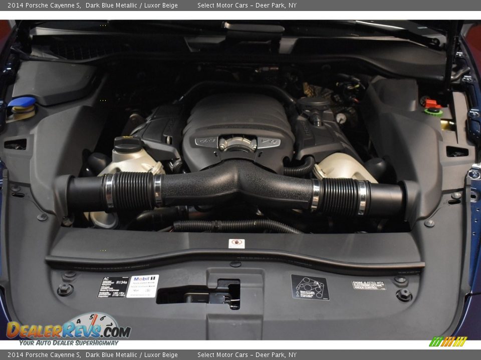 2014 Porsche Cayenne S Dark Blue Metallic / Luxor Beige Photo #17