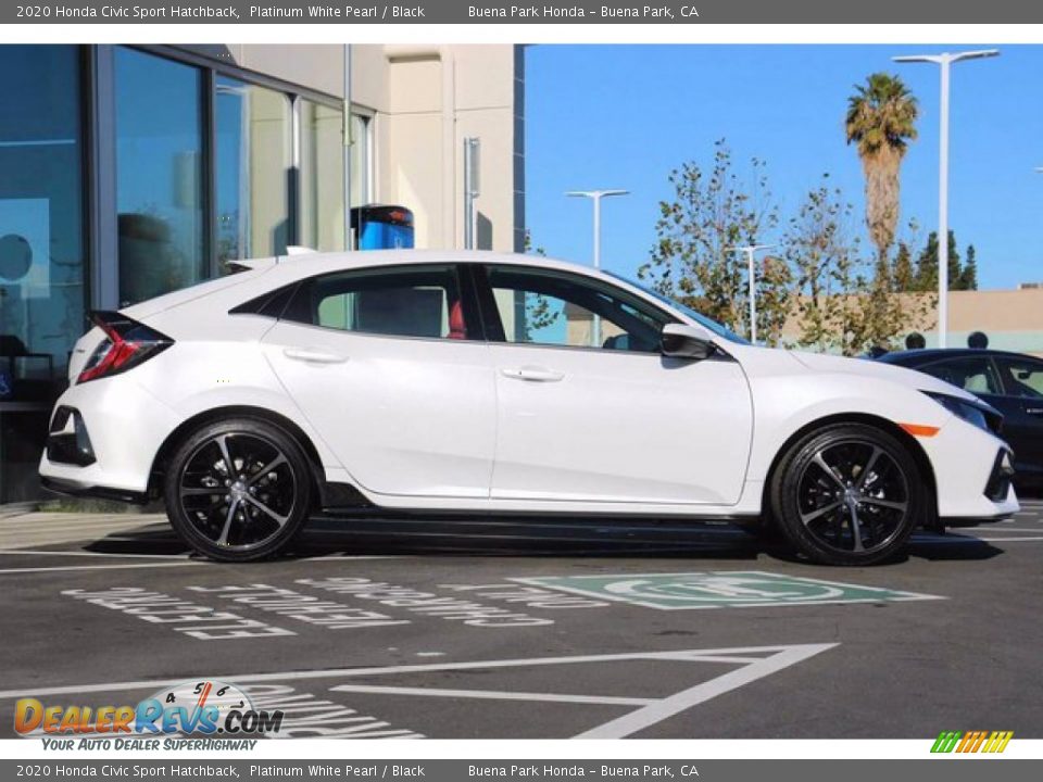 2020 Honda Civic Sport Hatchback Platinum White Pearl / Black Photo #5