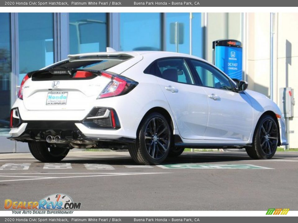 2020 Honda Civic Sport Hatchback Platinum White Pearl / Black Photo #6