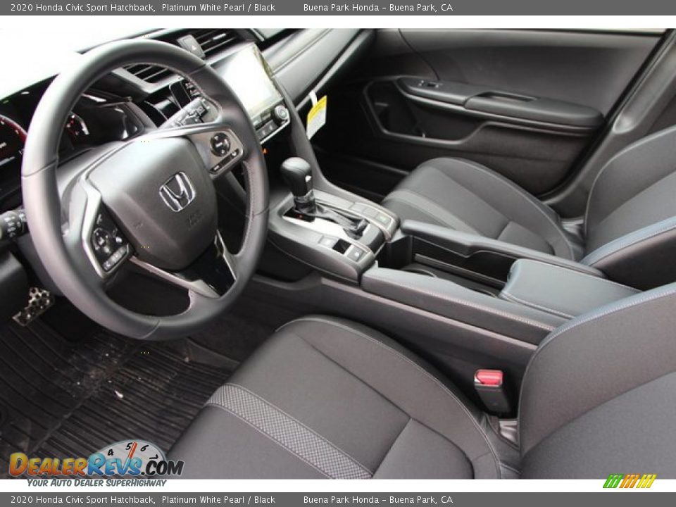 2020 Honda Civic Sport Hatchback Platinum White Pearl / Black Photo #8