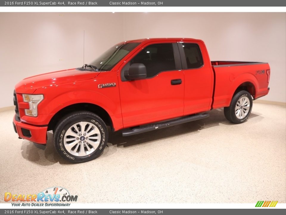 2016 Ford F150 XL SuperCab 4x4 Race Red / Black Photo #3
