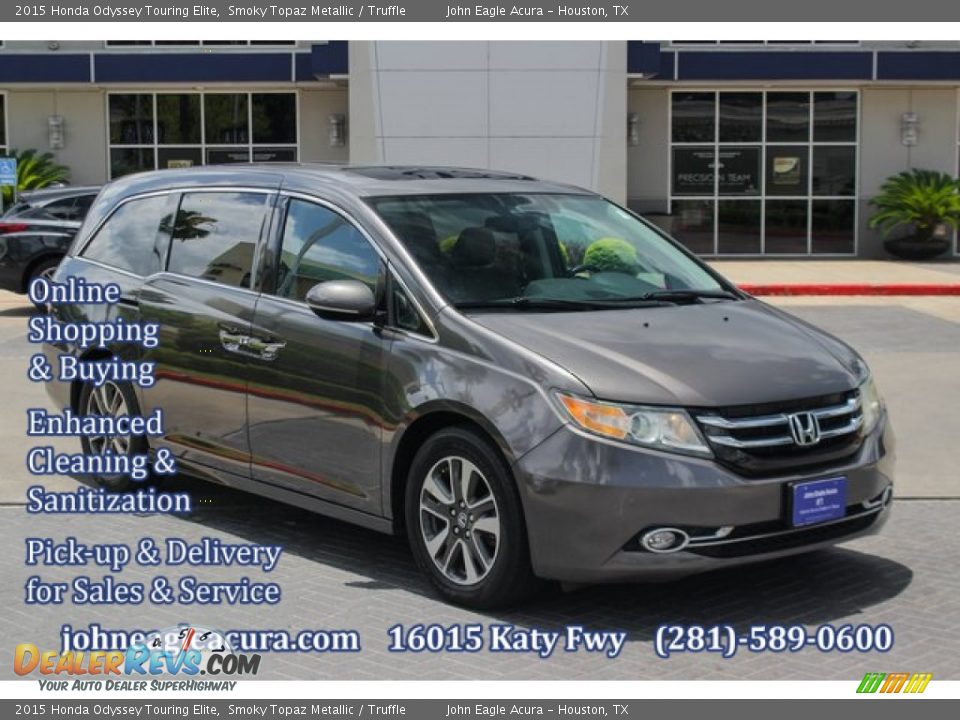 2015 Honda Odyssey Touring Elite Smoky Topaz Metallic / Truffle Photo #1