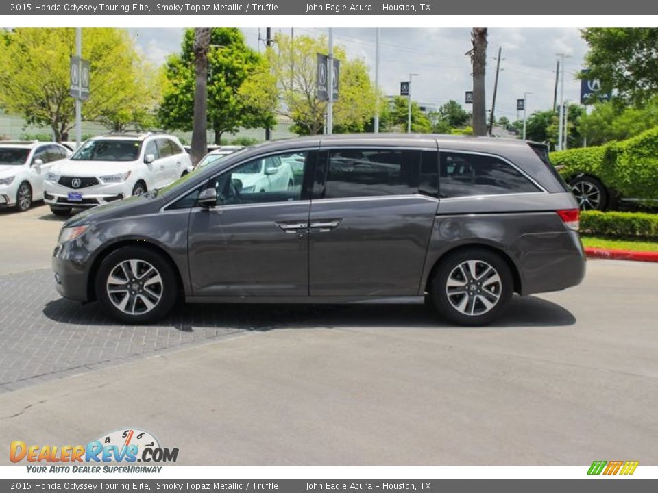2015 Honda Odyssey Touring Elite Smoky Topaz Metallic / Truffle Photo #4