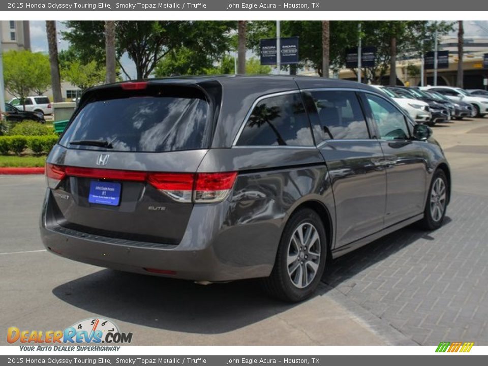 2015 Honda Odyssey Touring Elite Smoky Topaz Metallic / Truffle Photo #7