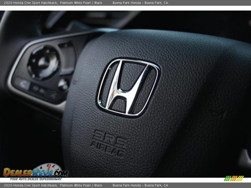 2020 Honda Civic Sport Hatchback Platinum White Pearl / Black Photo #15