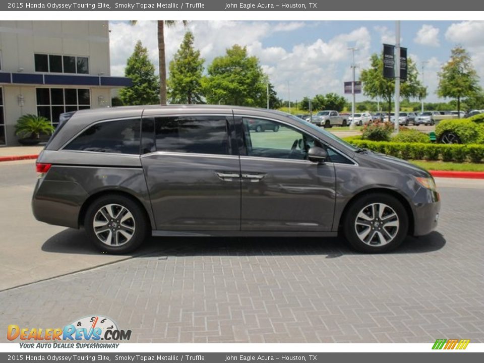 2015 Honda Odyssey Touring Elite Smoky Topaz Metallic / Truffle Photo #8