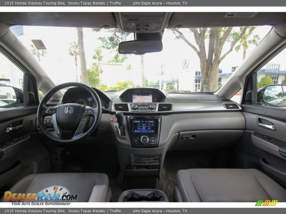 2015 Honda Odyssey Touring Elite Smoky Topaz Metallic / Truffle Photo #9