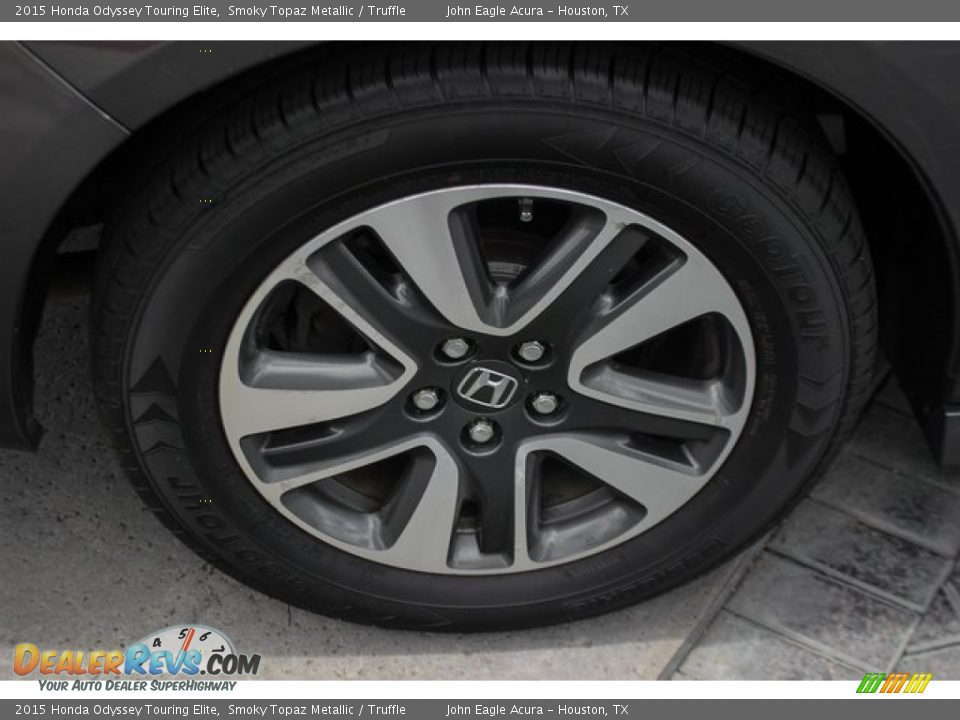 2015 Honda Odyssey Touring Elite Smoky Topaz Metallic / Truffle Photo #11