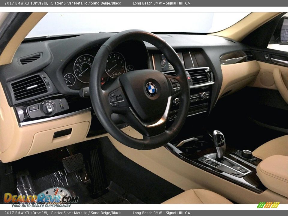 2017 BMW X3 sDrive28i Glacier Silver Metallic / Sand Beige/Black Photo #21
