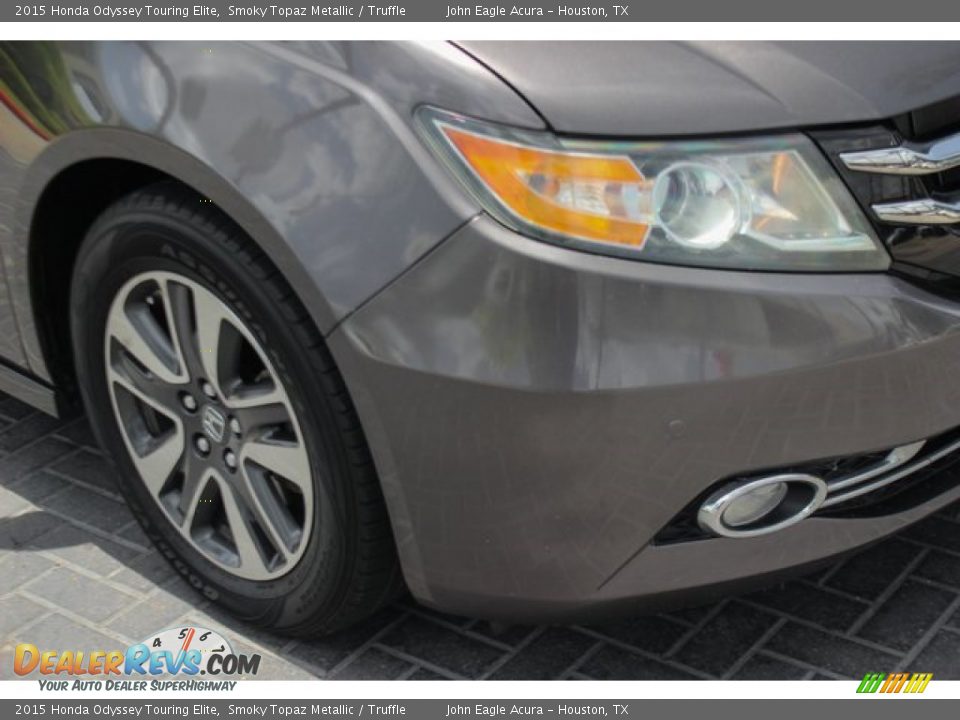 2015 Honda Odyssey Touring Elite Smoky Topaz Metallic / Truffle Photo #12
