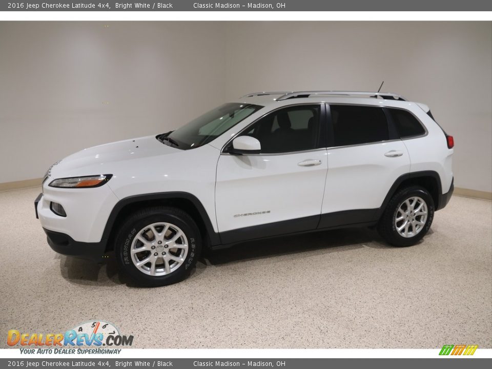2016 Jeep Cherokee Latitude 4x4 Bright White / Black Photo #3