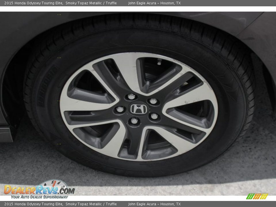 2015 Honda Odyssey Touring Elite Smoky Topaz Metallic / Truffle Photo #13