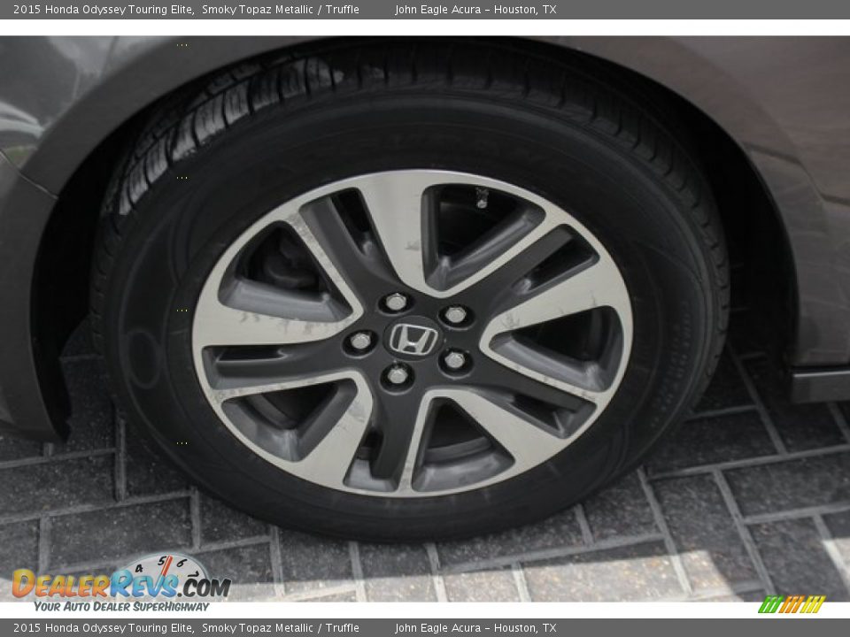 2015 Honda Odyssey Touring Elite Smoky Topaz Metallic / Truffle Photo #14