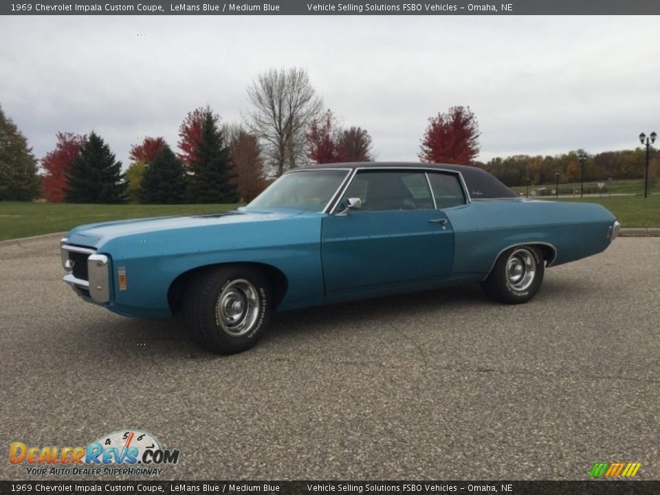 1969 Chevrolet Impala Custom Coupe LeMans Blue / Medium Blue Photo #6