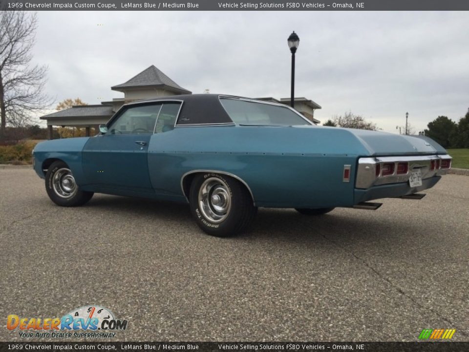 1969 Chevrolet Impala Custom Coupe LeMans Blue / Medium Blue Photo #7