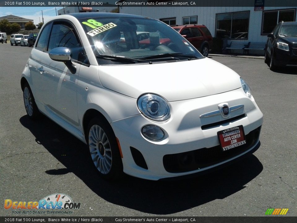 2018 Fiat 500 Lounge Bianco White Ice / Nero (Black) Photo #1