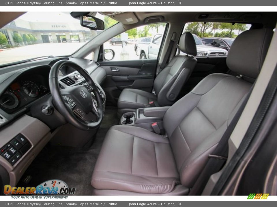 2015 Honda Odyssey Touring Elite Smoky Topaz Metallic / Truffle Photo #19