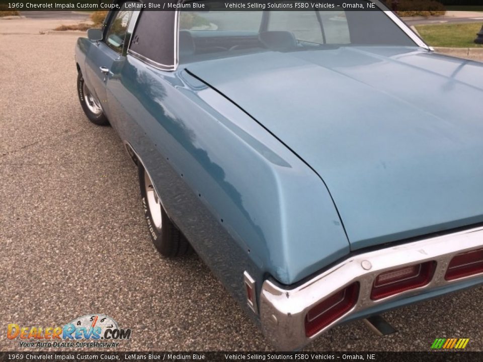 1969 Chevrolet Impala Custom Coupe LeMans Blue / Medium Blue Photo #12