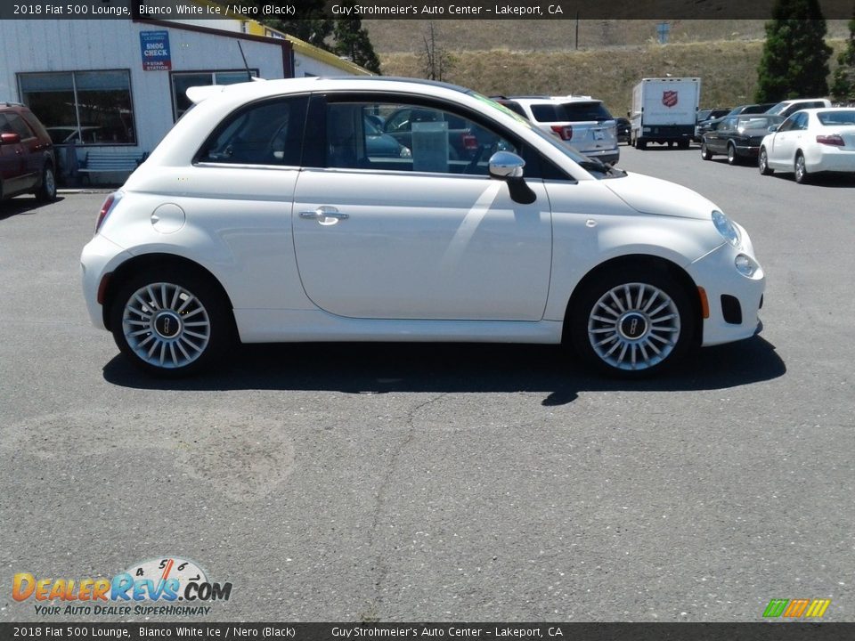 2018 Fiat 500 Lounge Bianco White Ice / Nero (Black) Photo #4