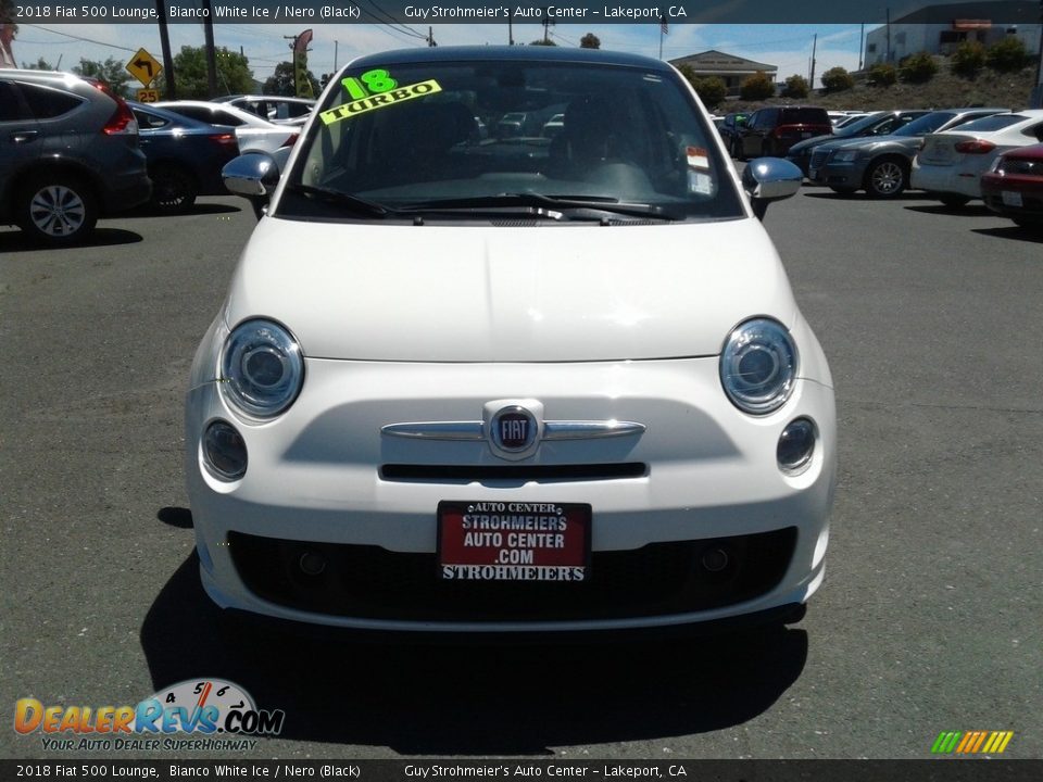 2018 Fiat 500 Lounge Bianco White Ice / Nero (Black) Photo #5