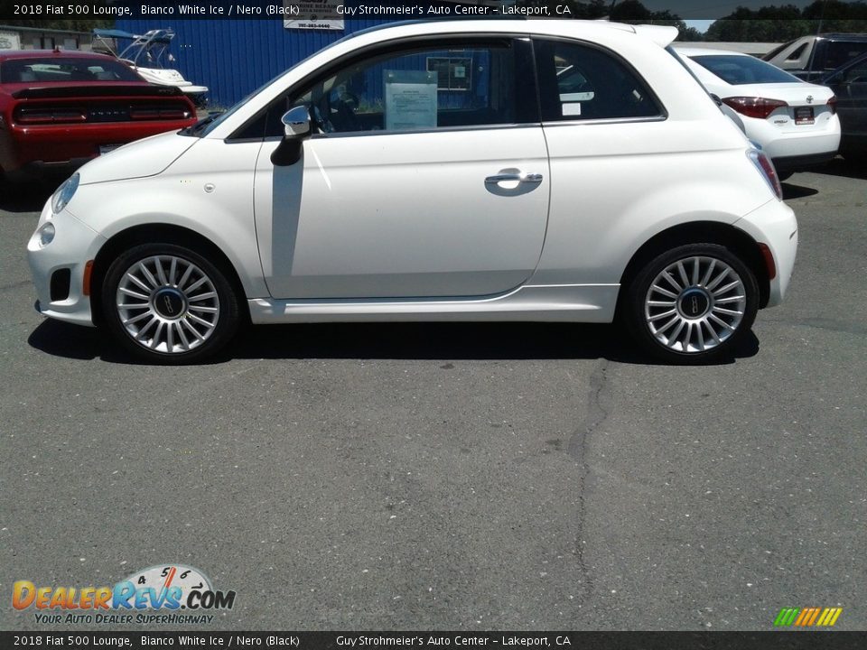 2018 Fiat 500 Lounge Bianco White Ice / Nero (Black) Photo #6