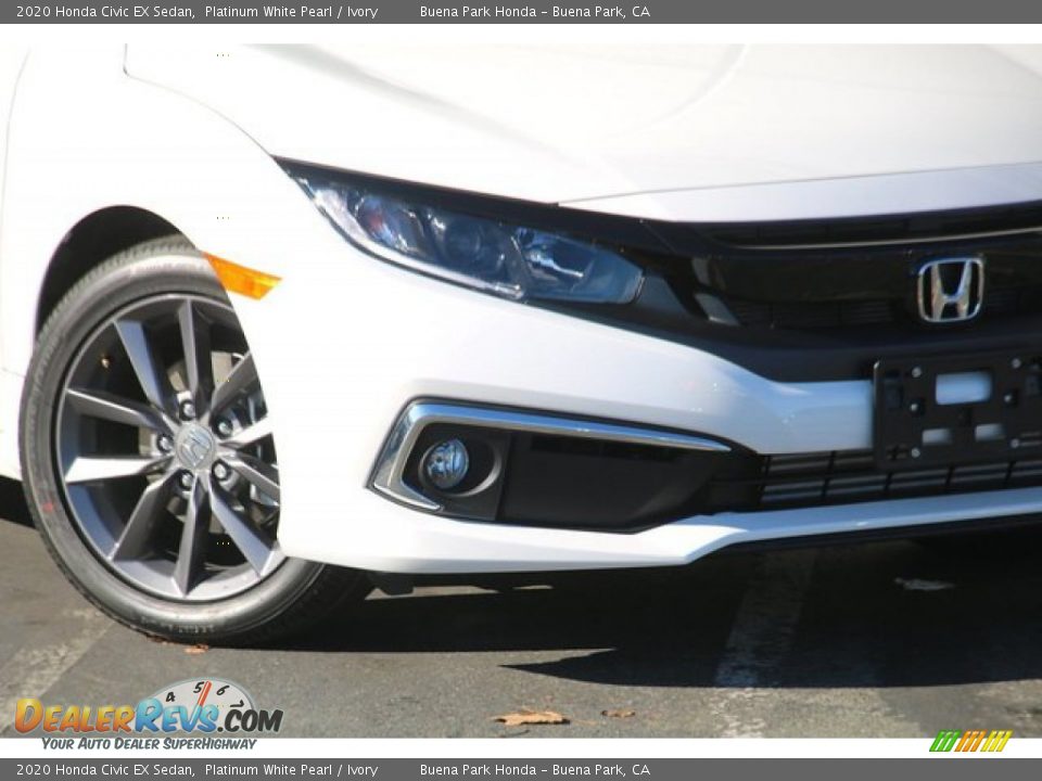 2020 Honda Civic EX Sedan Platinum White Pearl / Ivory Photo #3