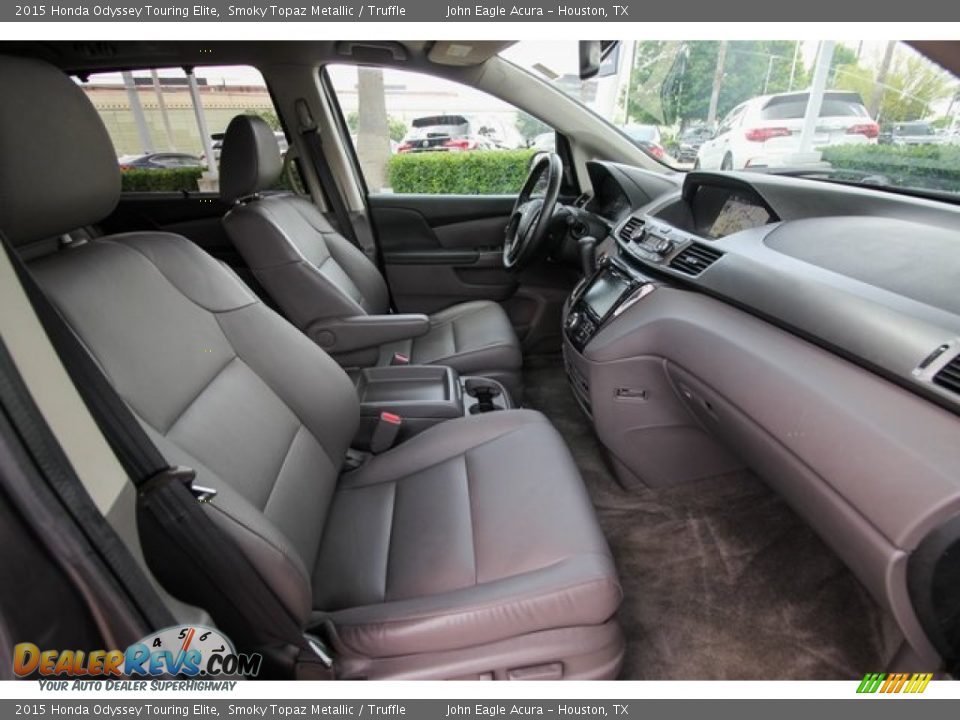 2015 Honda Odyssey Touring Elite Smoky Topaz Metallic / Truffle Photo #25
