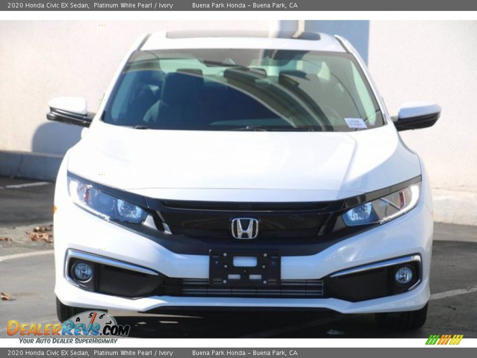 2020 Honda Civic EX Sedan Platinum White Pearl / Ivory Photo #4