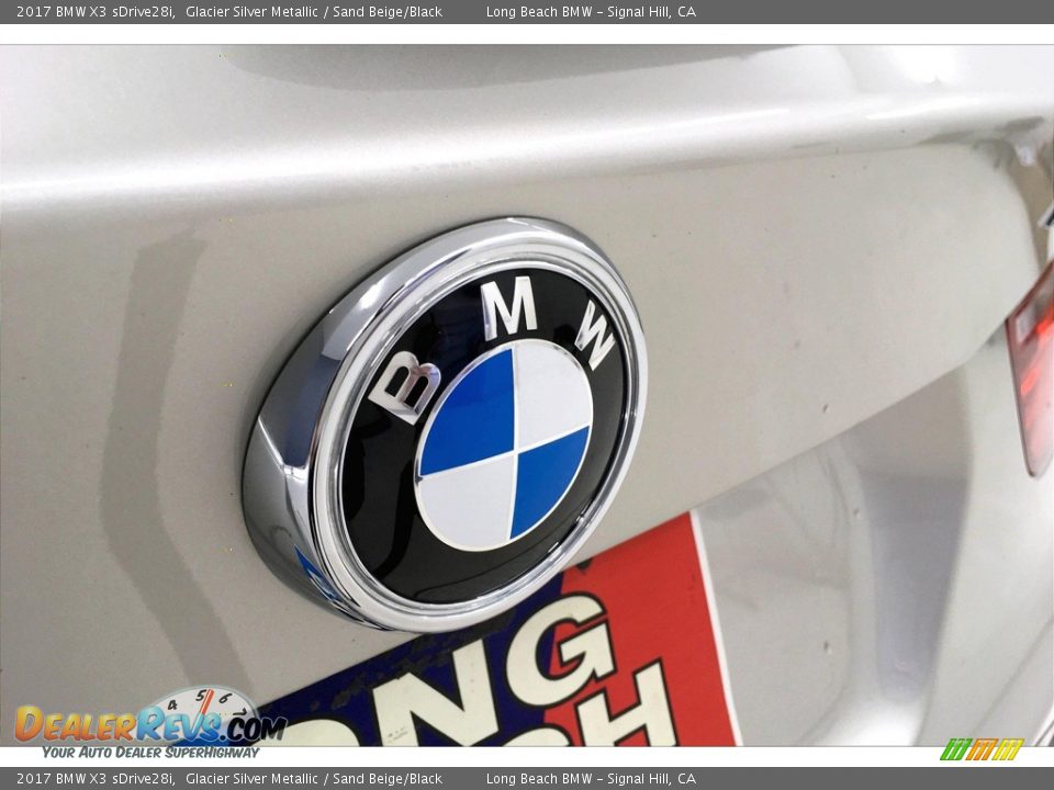 2017 BMW X3 sDrive28i Glacier Silver Metallic / Sand Beige/Black Photo #34