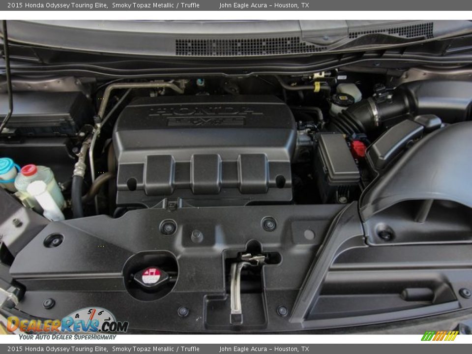 2015 Honda Odyssey Touring Elite Smoky Topaz Metallic / Truffle Photo #26