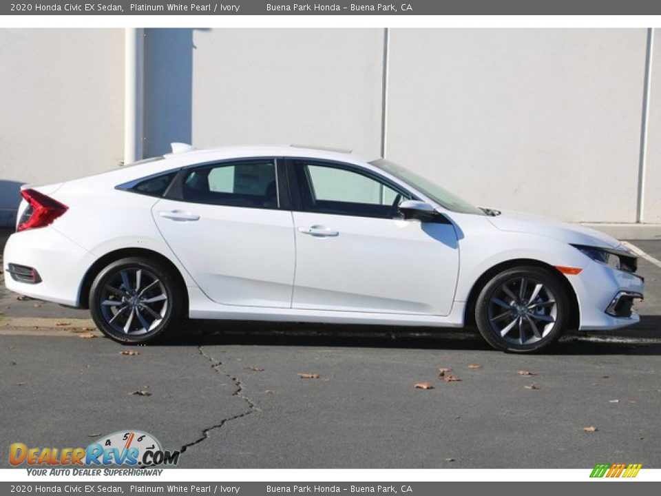 2020 Honda Civic EX Sedan Platinum White Pearl / Ivory Photo #5