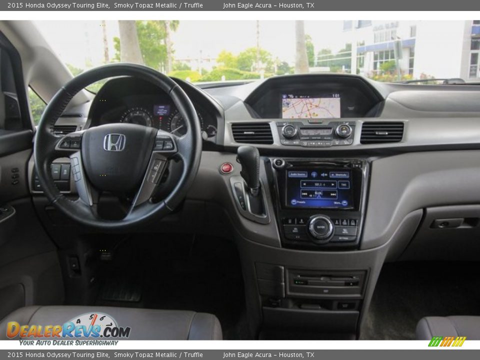 2015 Honda Odyssey Touring Elite Smoky Topaz Metallic / Truffle Photo #27
