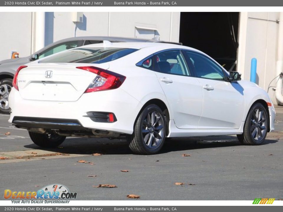 2020 Honda Civic EX Sedan Platinum White Pearl / Ivory Photo #6