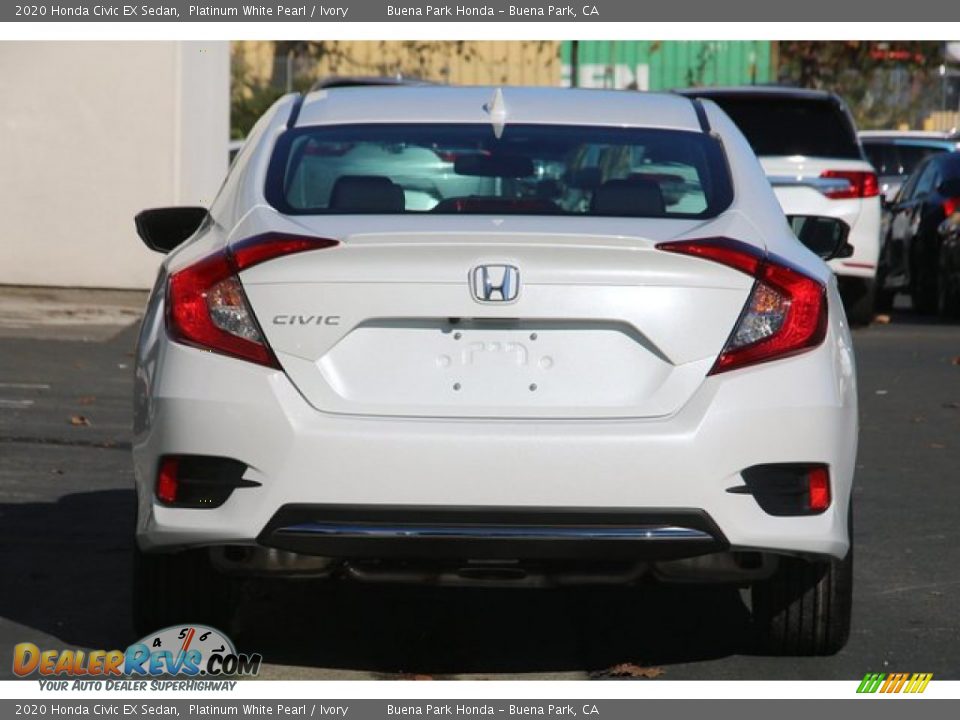 2020 Honda Civic EX Sedan Platinum White Pearl / Ivory Photo #7