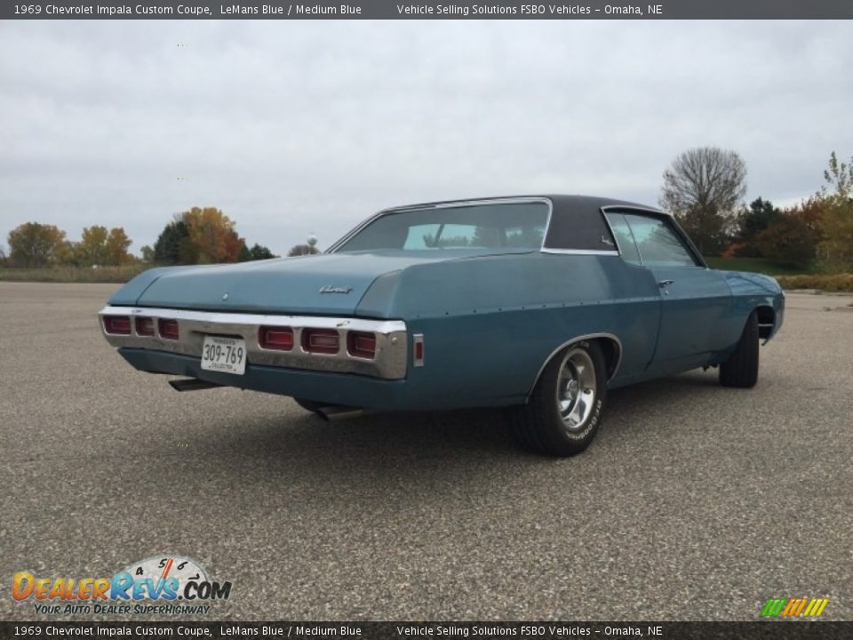 1969 Chevrolet Impala Custom Coupe LeMans Blue / Medium Blue Photo #19