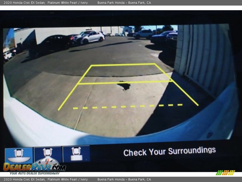 2020 Honda Civic EX Sedan Platinum White Pearl / Ivory Photo #8