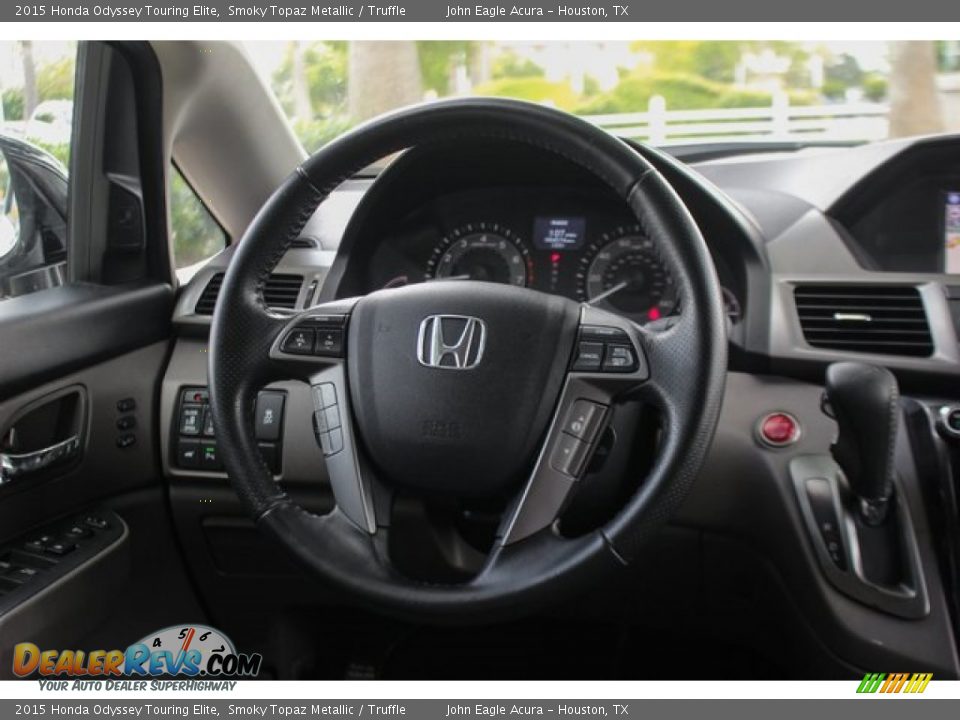 2015 Honda Odyssey Touring Elite Smoky Topaz Metallic / Truffle Photo #30