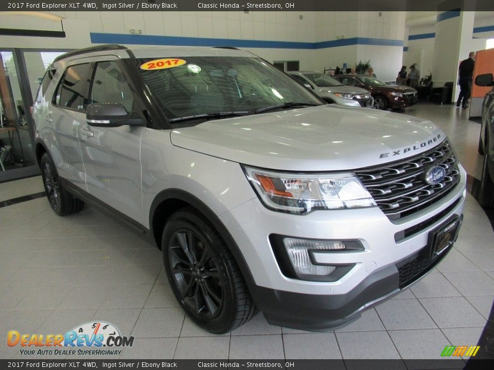 2017 Ford Explorer XLT 4WD Ingot Silver / Ebony Black Photo #3