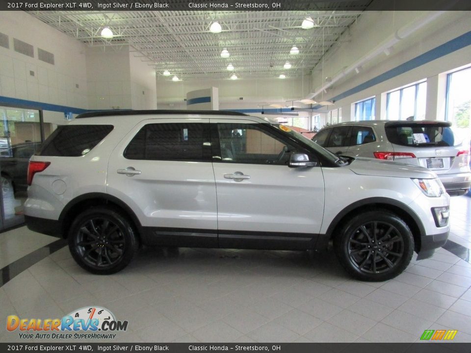 2017 Ford Explorer XLT 4WD Ingot Silver / Ebony Black Photo #4