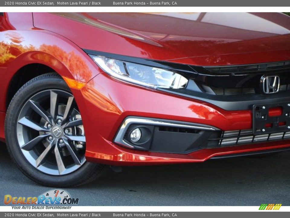 2020 Honda Civic EX Sedan Molten Lava Pearl / Black Photo #3
