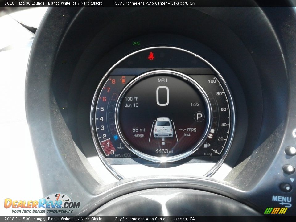 2018 Fiat 500 Lounge Bianco White Ice / Nero (Black) Photo #15
