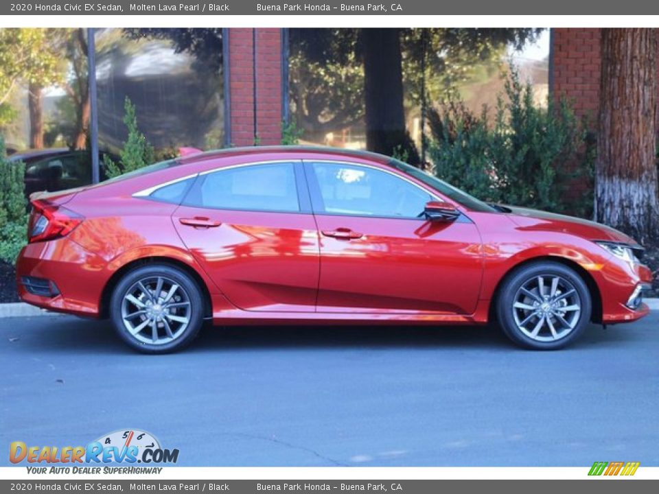 2020 Honda Civic EX Sedan Molten Lava Pearl / Black Photo #5